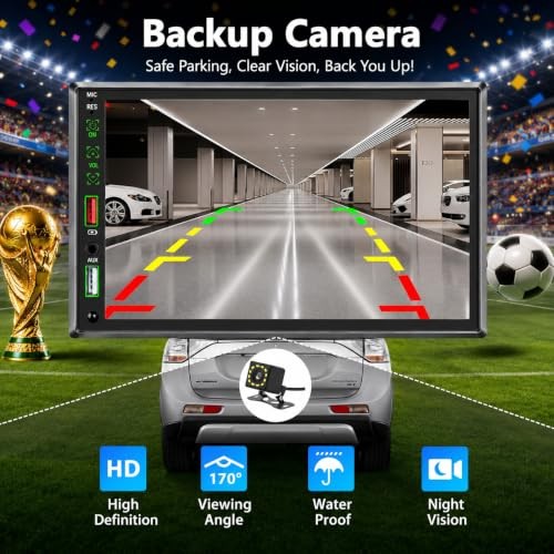 Single Din Car Stereo with iOS/Android Mirror Link 7 Inch Single Din 7050