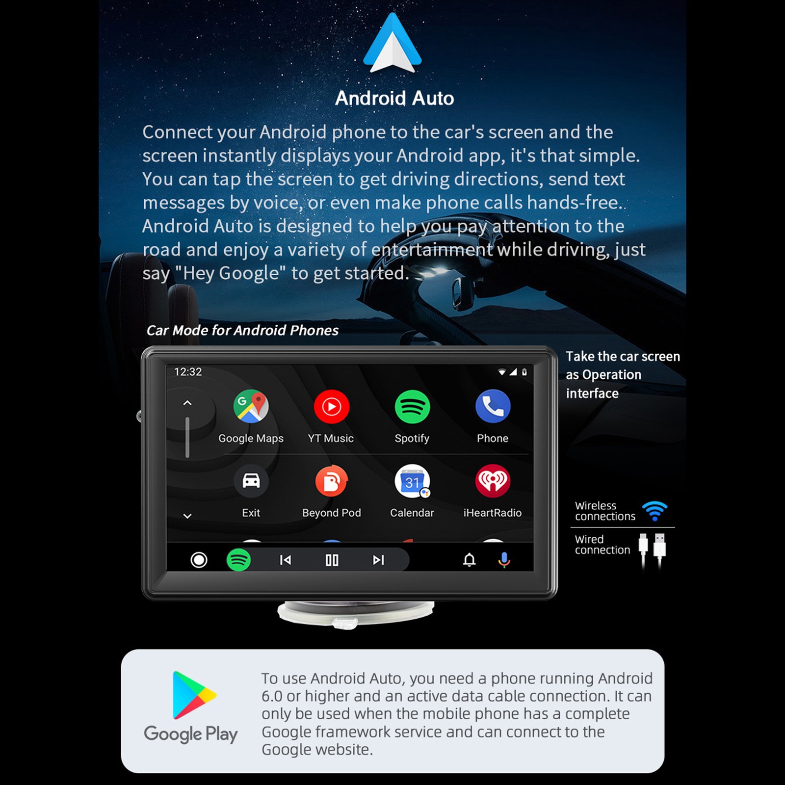 Portable Car MP5 Player With 7-Inch HD Screen Supports CarPlay EIFE