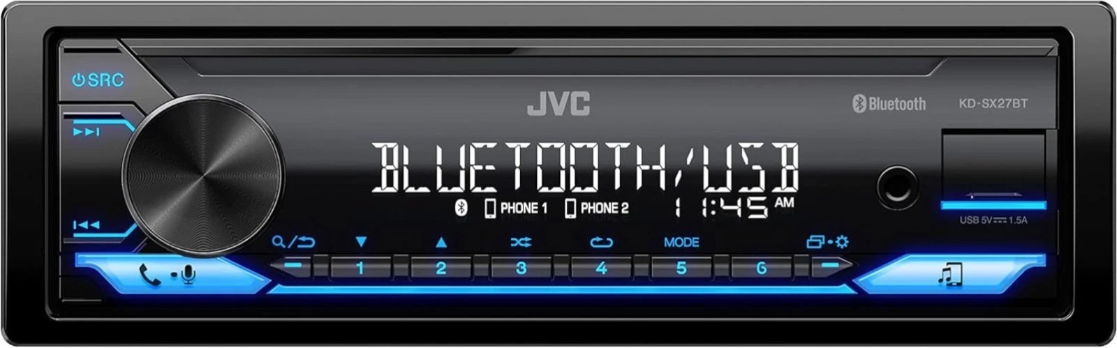 Bluetooth Car Stereo with 100W Output and AM/FM Radio – Dual Phone Connection