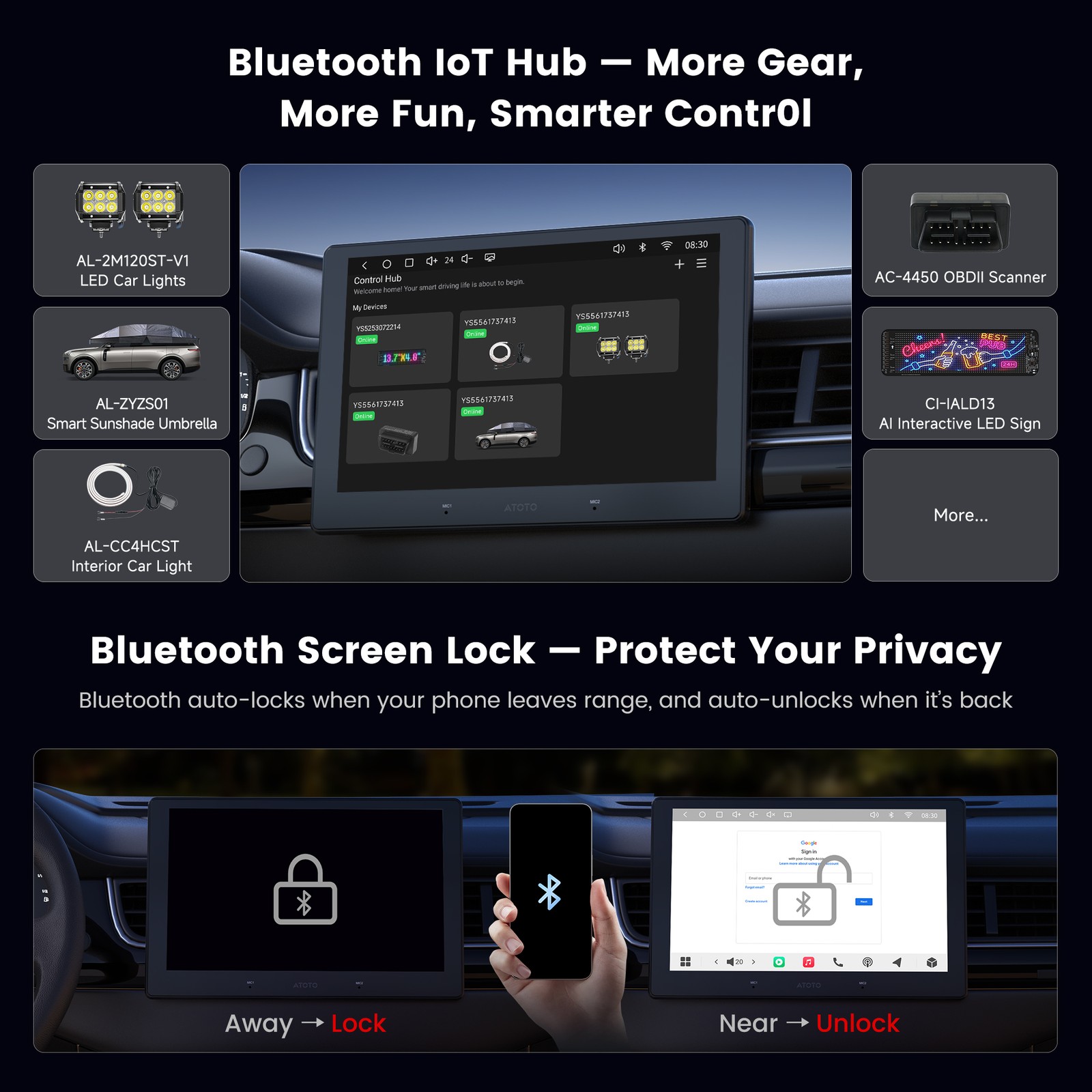 ATOTO S8 Pro 10in 2DIN Android Car Stereo GPS NAVI Wireless Android Auto CarPlay