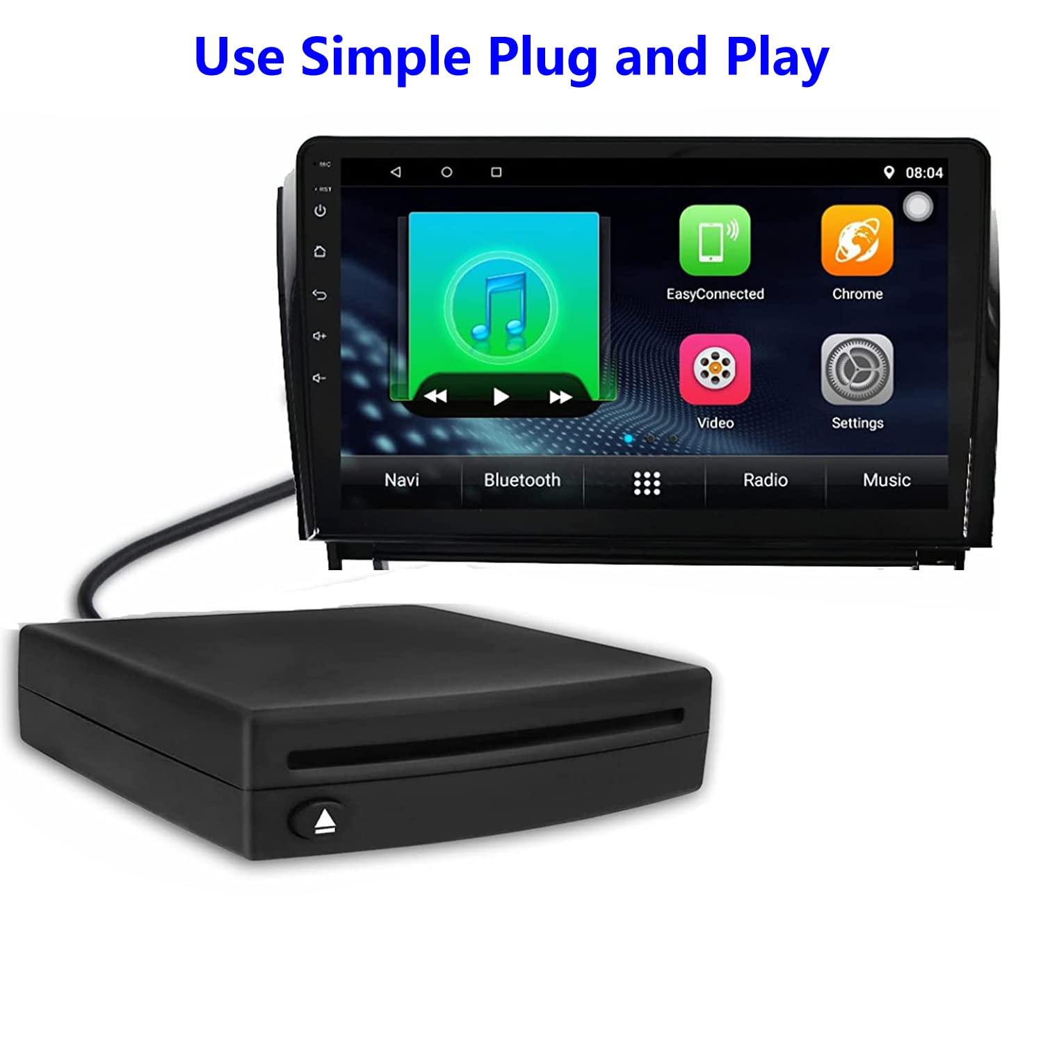 External USB Car Universal CD Player,Vehicle CD Player for Car via USB Radio …