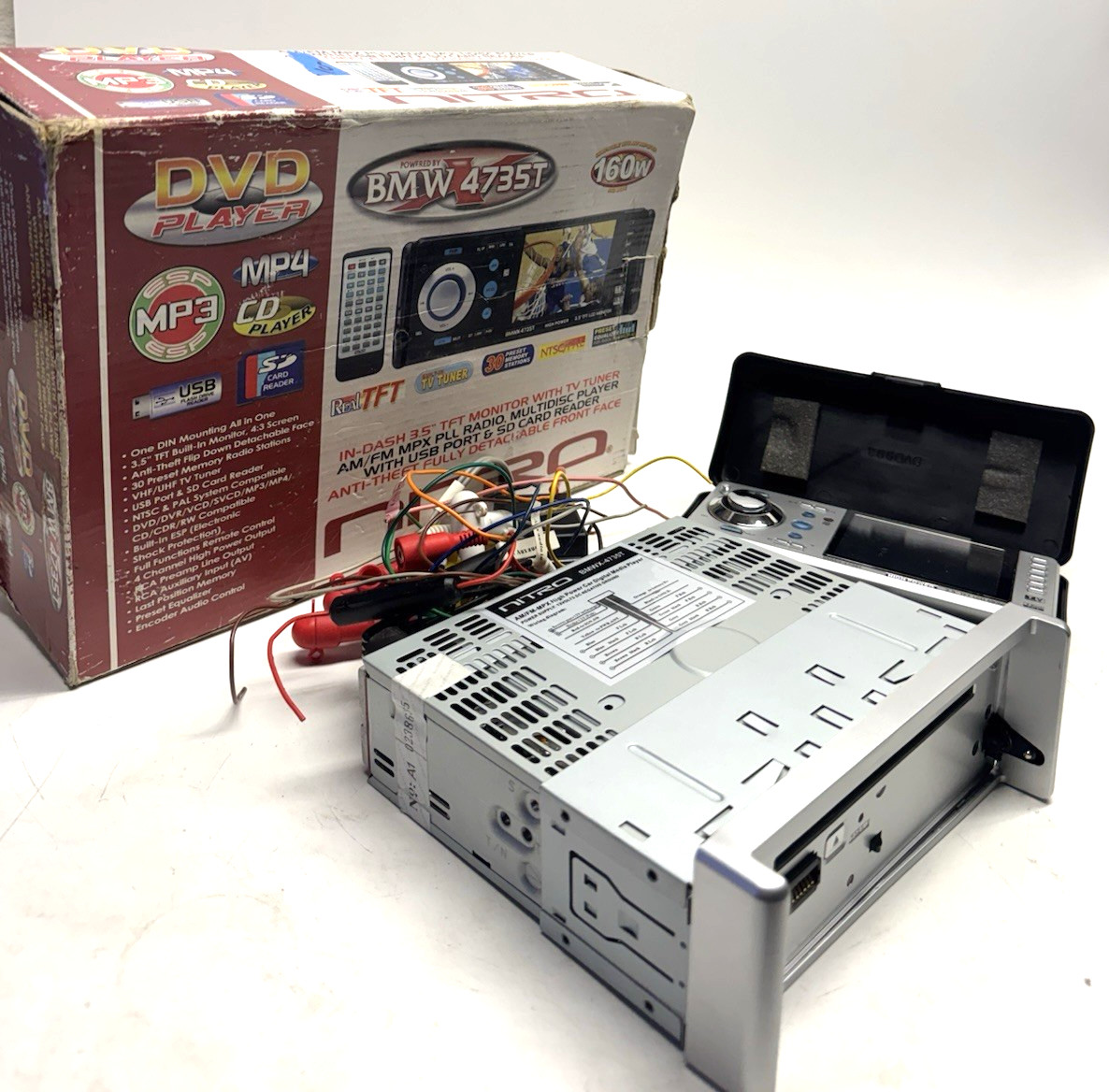 NEW Nitro Audio BMWX-4735T DVD/CD PLAYER MP3, MP4,USB-SD