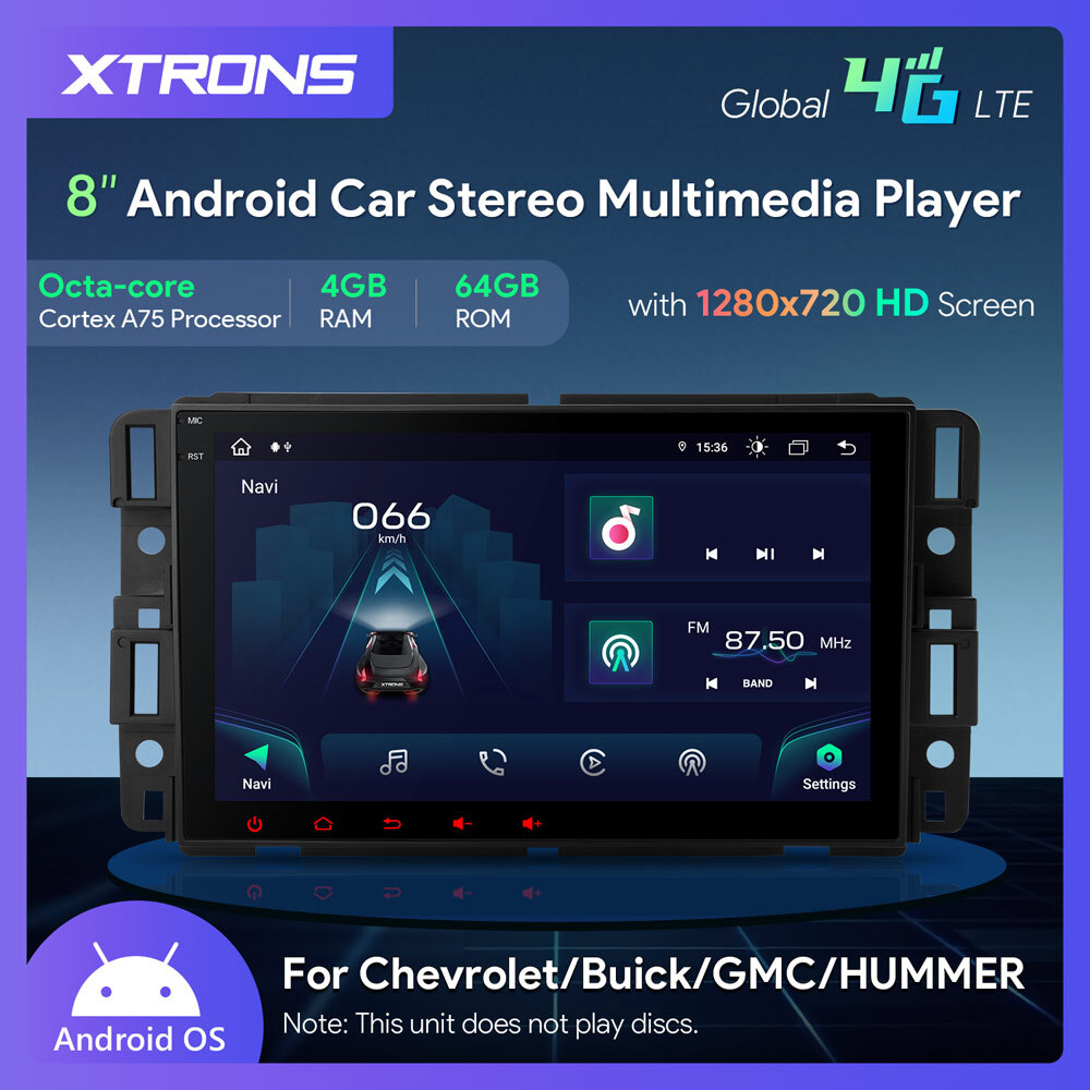 8″ Android 14 8-Core 4+64GB Car Stereo GPS Radio 4G WIFI For Chevrolet GMC Buick