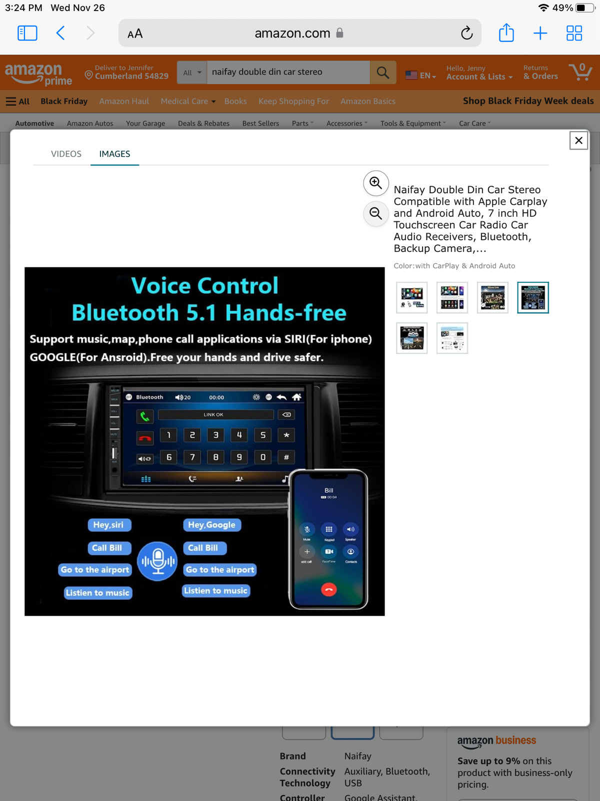 Naifay 7 Inch Car Stereo – Open Box