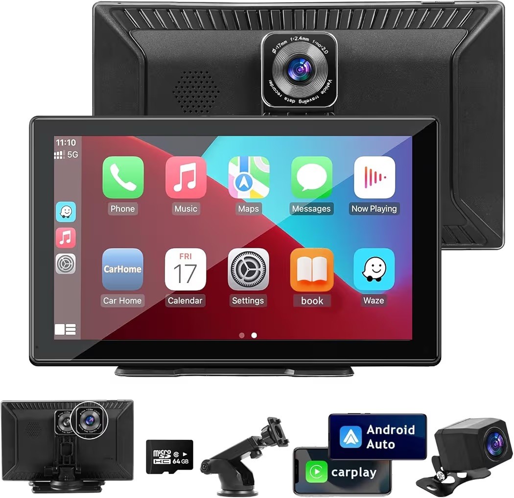 9.3″ Carplay Screen for Car with Backup Camera, 2.5K , Android Auto Compatible