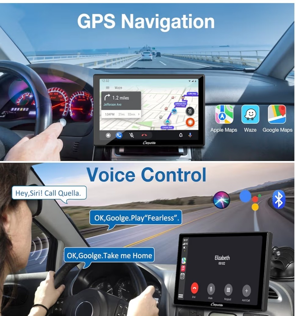 Carpuride W901 Pro Portable Carplay & Android Auto with Dula Bluetooth, 9…