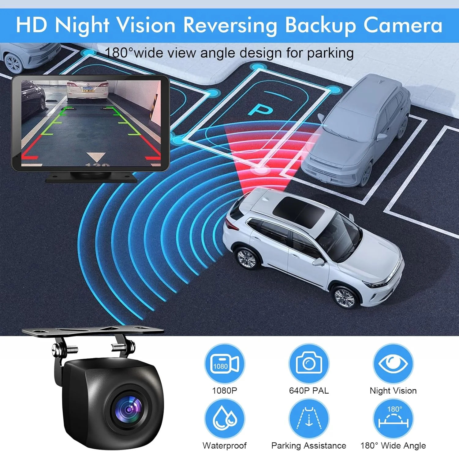 Capapro 7″ HD Portable Carplay Wireless Touch Screen Double Din Car Stereo Compa