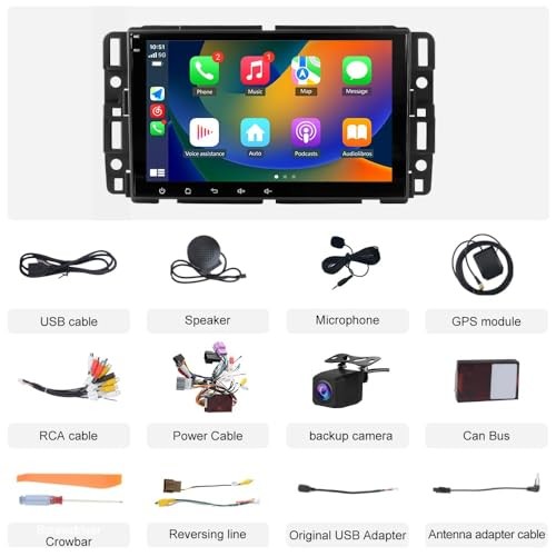 4Core 64GB ROM Car Radio Stereo for Chevy Silverado Tahoe GMC Sierra 2GB+64GB