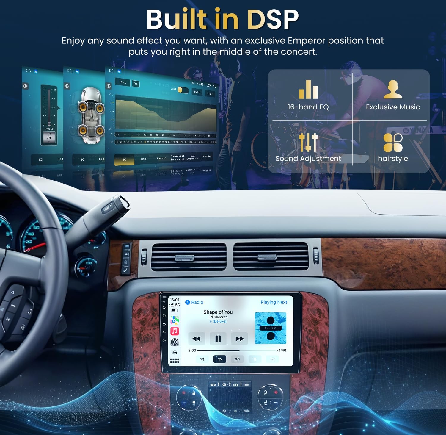 32G Car Radio for Chevy Silverado 07-13 GMC Touchscreen 1280*800 Stereo carplay