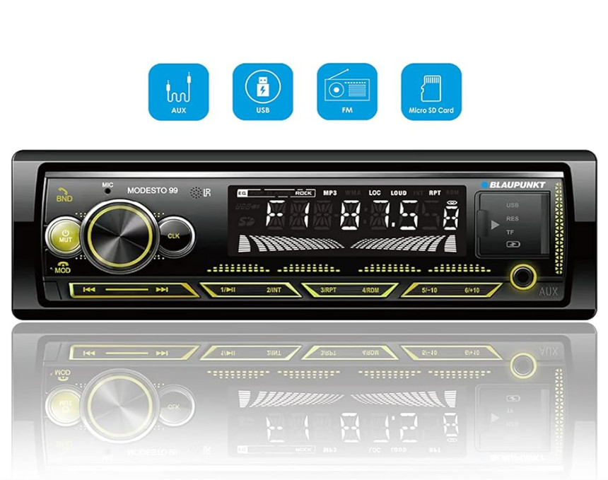 Blaupunkt MODESTO99 Single DIN Car Stereo Bluetooth Receiver with USB Aux Input