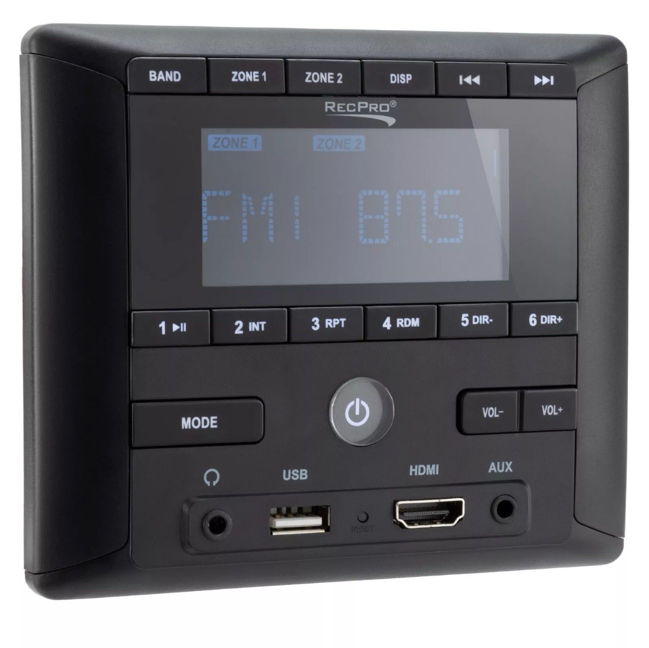 RV Stereo AM/FM Radio/Bluetooth/Aux-In Sound System Receiver Wall Mount
