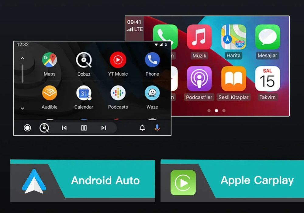 For Fiat 500 2007-2015 Carplay Screen Multimedia Car Radio GPS Navigation 7”