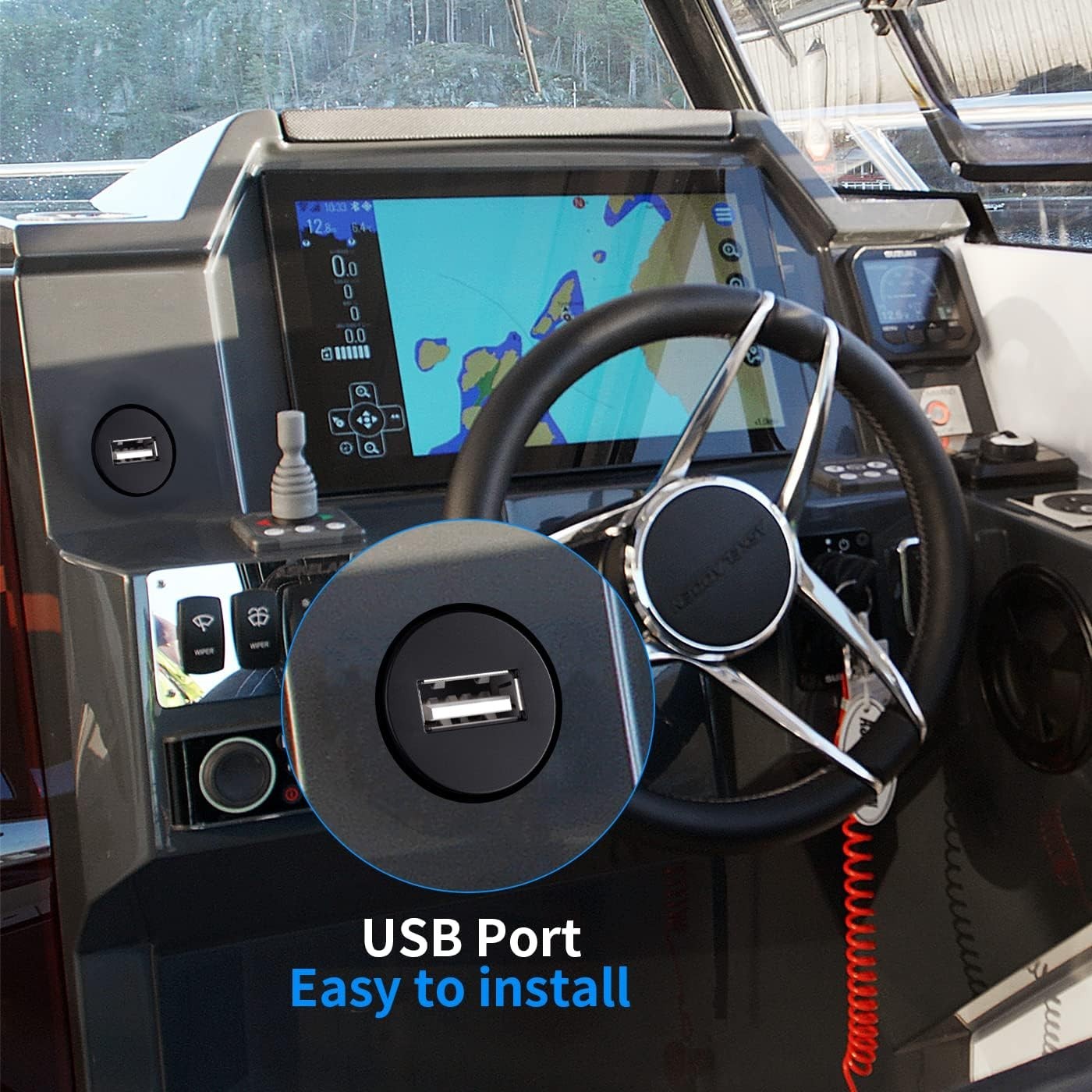Universal Auto USB Extension Cable Dashboard Flush Mount for Car Radio Stereo