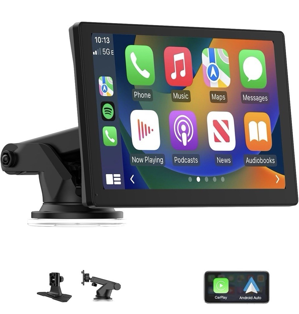 Q9S/9″ Portable Wireless Carplay & Android Auto 1080P Backup Camera-NEW.