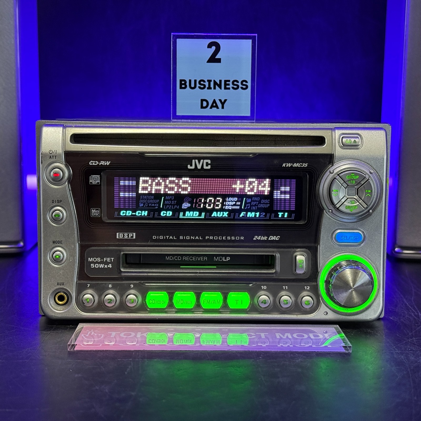 JVC KW-MC35 Car Audio 2DIN CD MD Bluetooth Ready Vintage JDM Tested In Stock