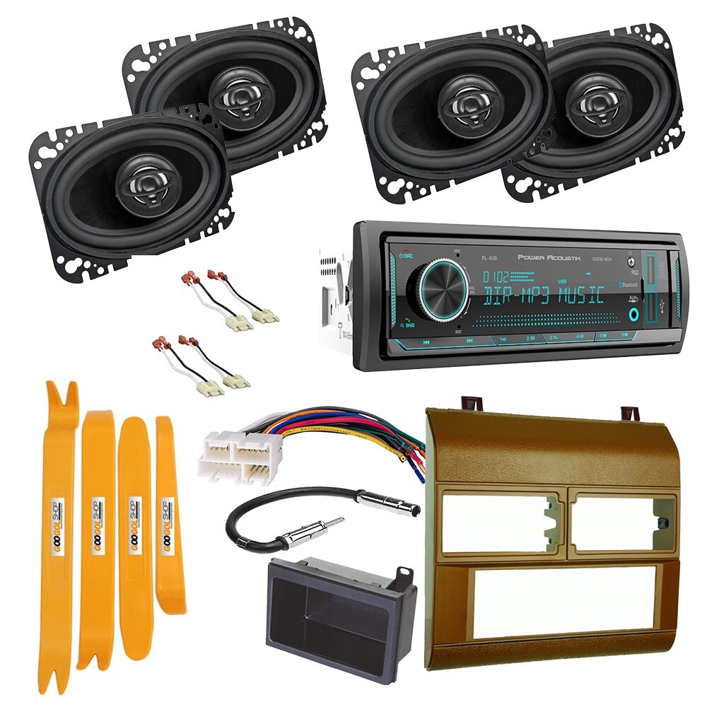 Single Din AM/FM Car Stereo Bluetooth Receiver for 1988-1994 GM C/K 1500 BROWN