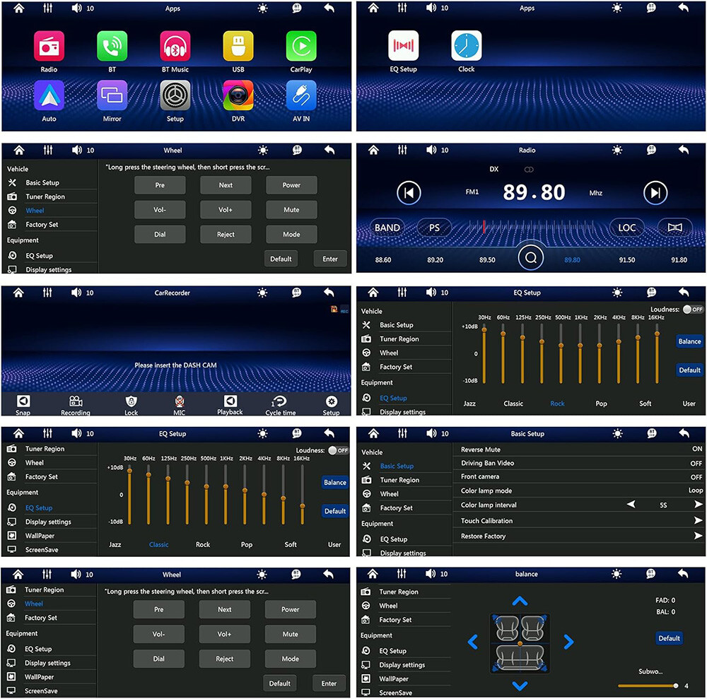 Single Din Car Stereo Wireless Apple CarPlay 6.9 Touchscreen Bluetooth Radio USB