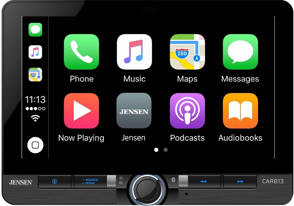 Jensen CAR813 8″ Floating Touchscreen with Bluetooth + License Plate Camera