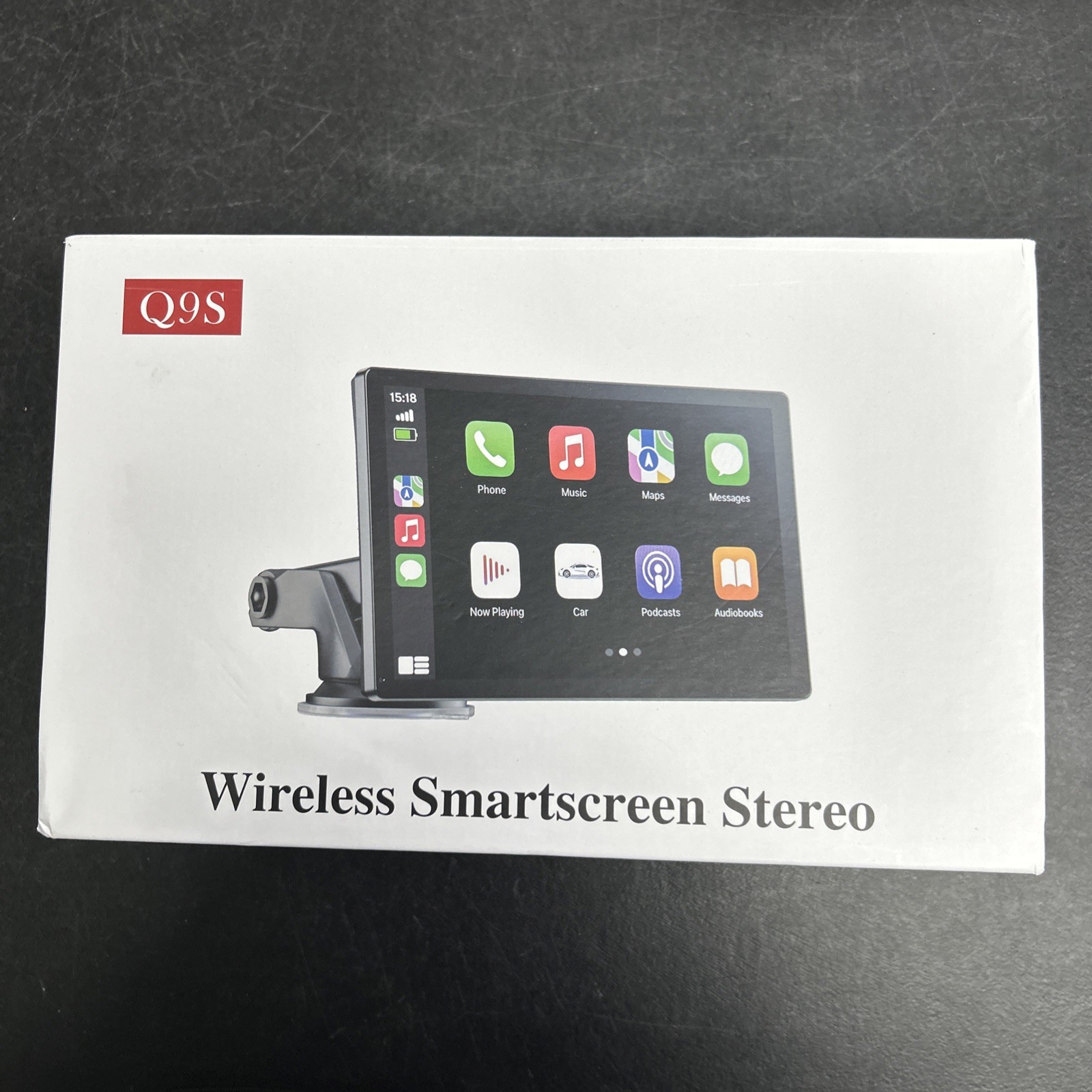 Touchscreen Wireless Smart Screen Stereo With Camera Model Q9S; New Open Box