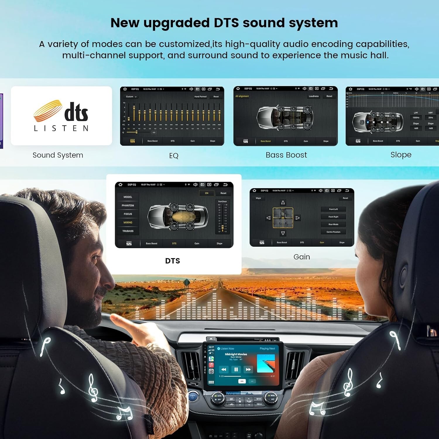 Roadanvi 10.2″ Radio for Toyota RAV4 2013-2018 Apple Carplay Android 12 Car GPS