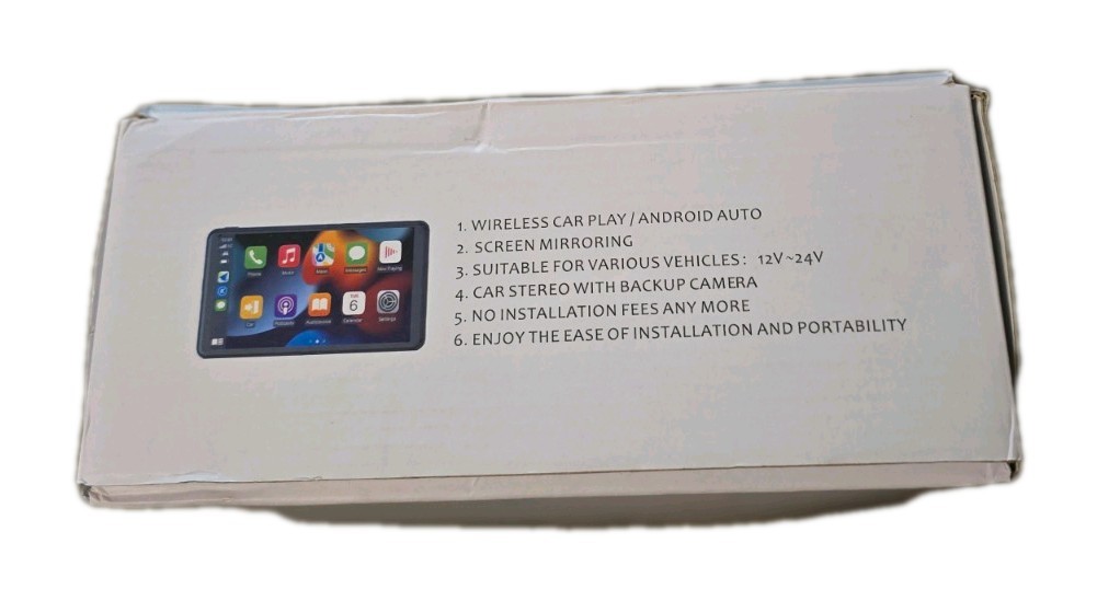 7” Portable Wireless Hieha CarPlay Android Auto Touch Screen Car Radio Stereo