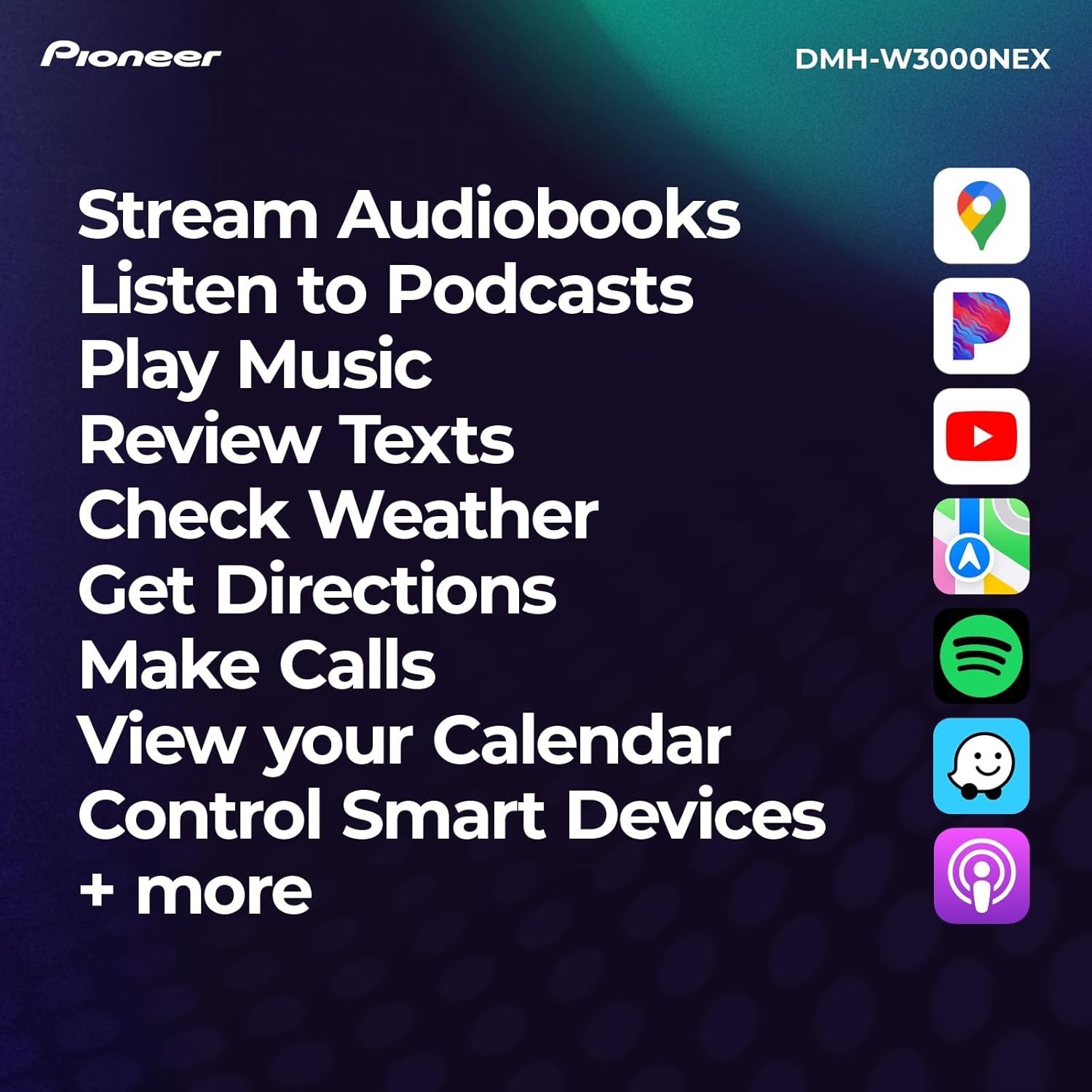 Pioneer DMH-W3000NEX 6.8″ Touchscreen Apple CarPlay Android Auto Receiver