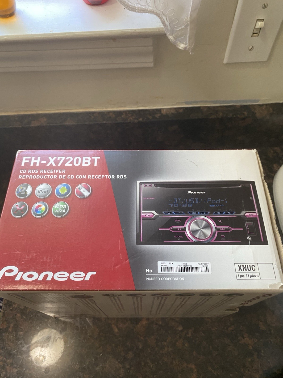 PIONEER FH-X720BT BluetoothCar Stereo Receiver USB AUXCD Remote NEW Open Box