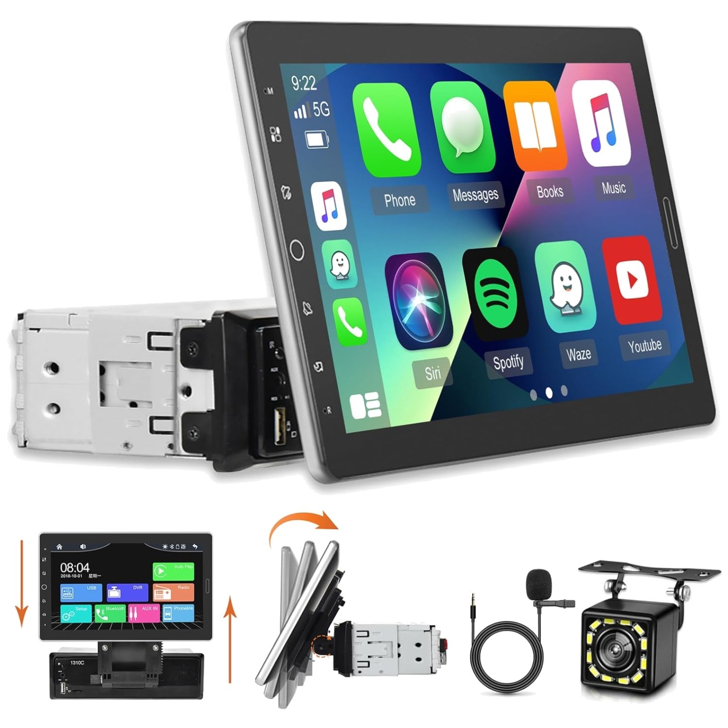 Multi-Function 10.1″ Car Stereo: CarPlay, Android Auto & Steering Wheel Control