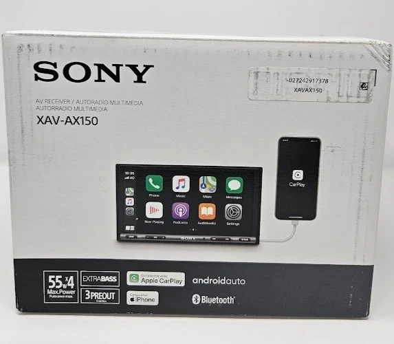 NEW Sony XAV-AX150/Q 6.95″ Apple CarPlay Android Auto Bluetooth Car Stereo 2 DIN