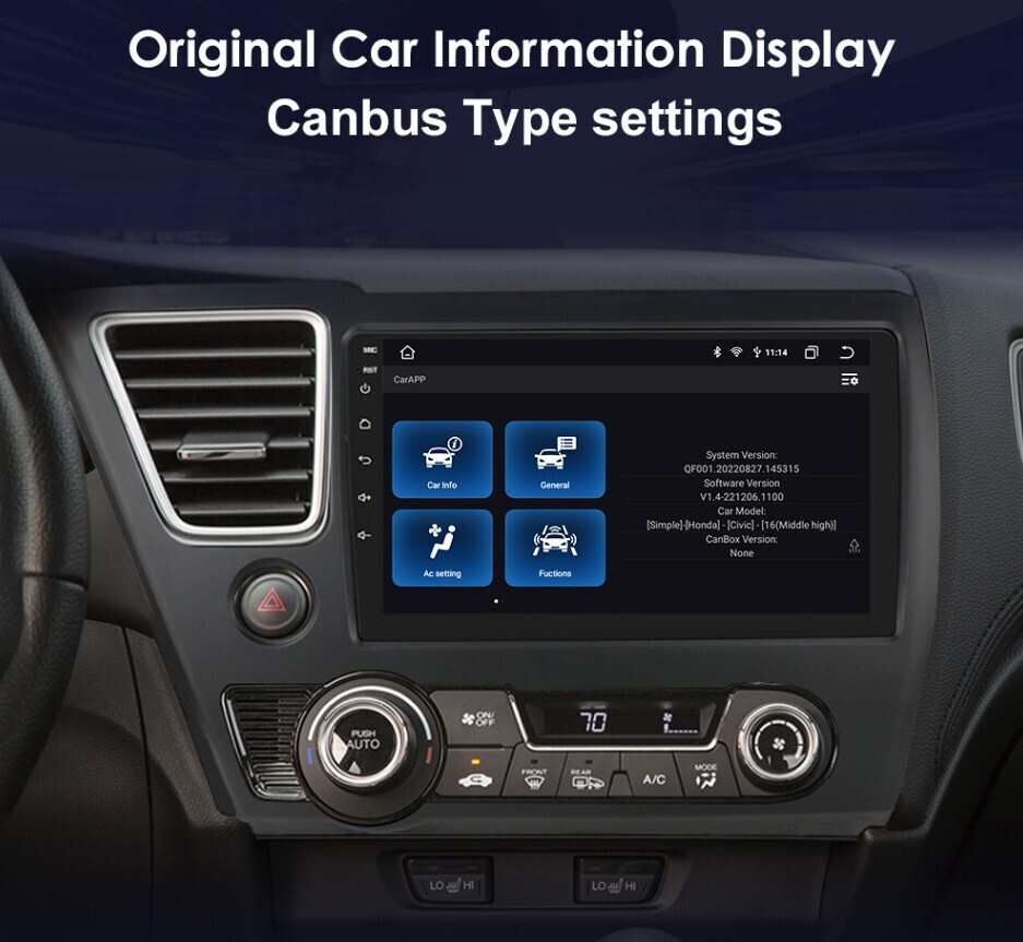 9” Car Radio Wireless Android Auto CarPlay GPS 4+32GB For 2013-2017 Honda CIVIC
