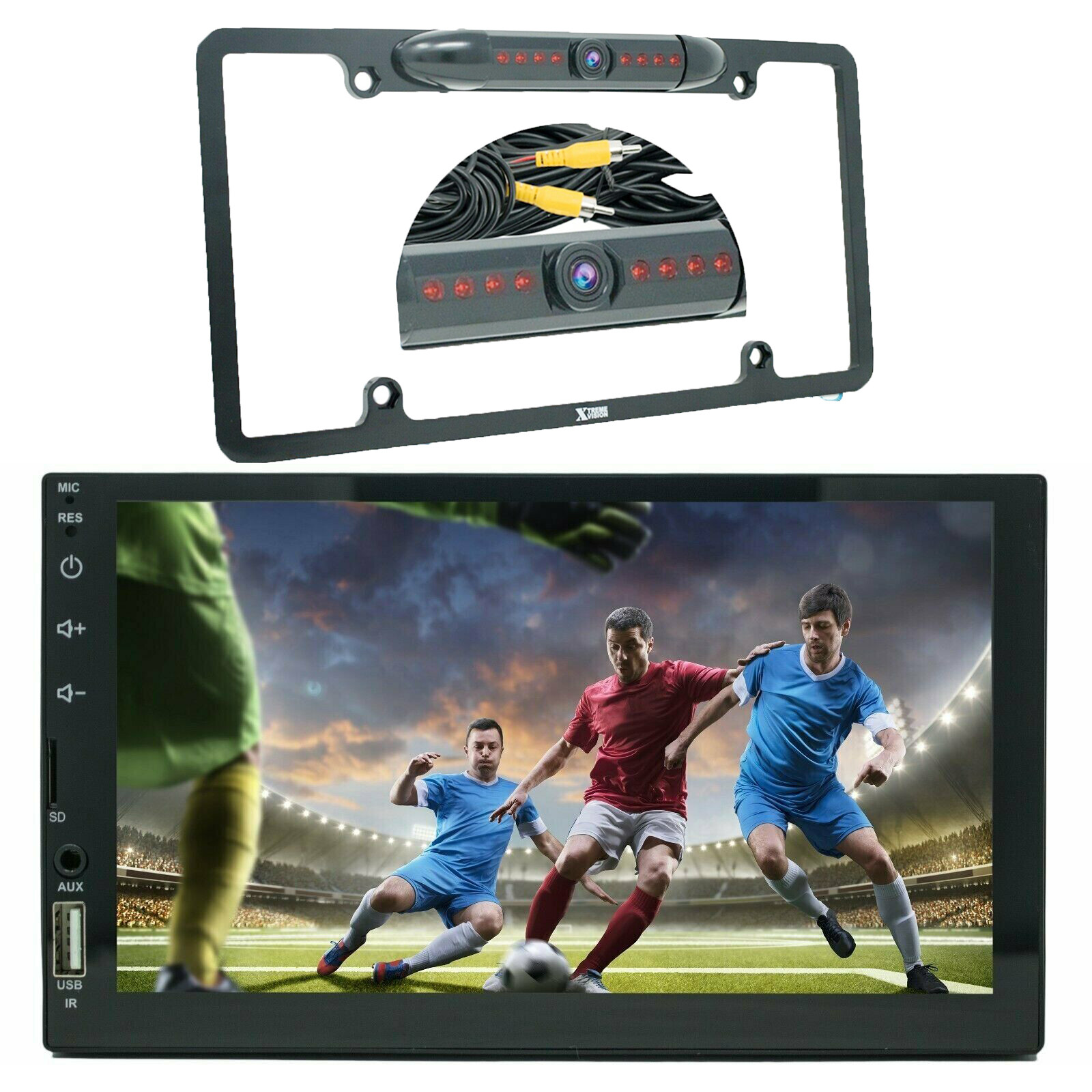 SoundXtreme 7″ HD MP5 Player with Touch Screen,, USB, Work w/ BT + Rear Camera