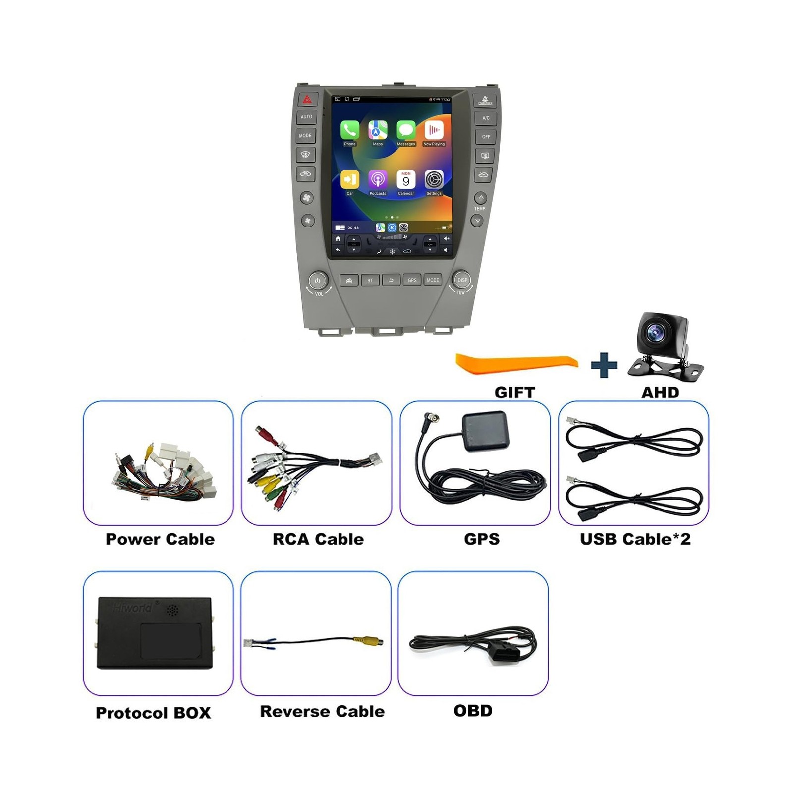 4+64G 5GWifi Upgrade Car Radio for Lexus ES240 ES300 ES330 ES350 2006-2012, 9…