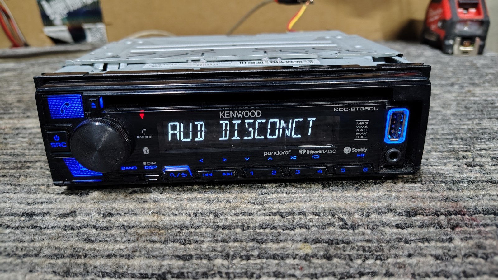 Kenwood KDC-BT350U Bluetooth 200w CD Player iPhone Android BT Tested ✅