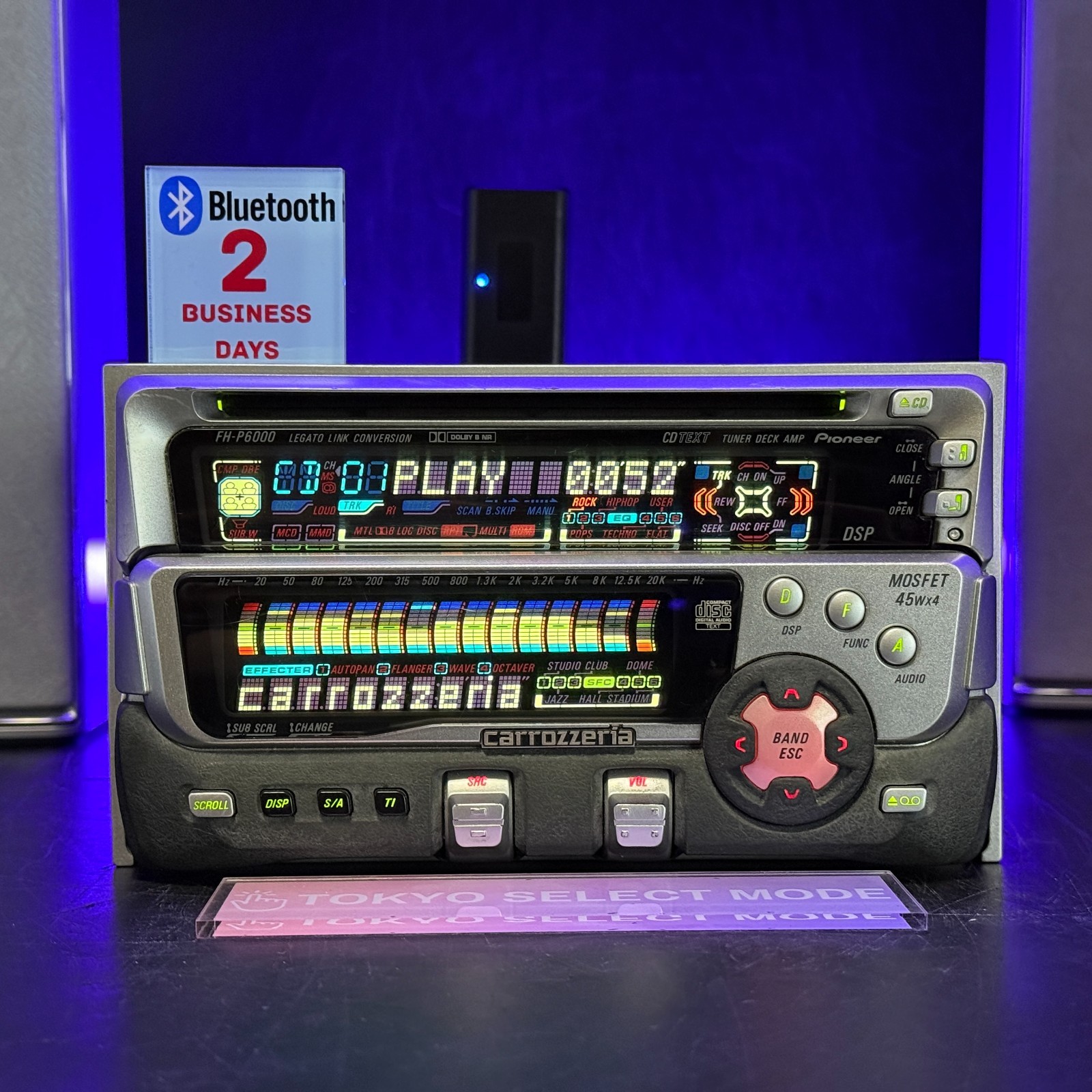 Pioneer Carrozzeria FH-P6000 2DIN Car Audio CD Cassette Bluetooth Player Stock