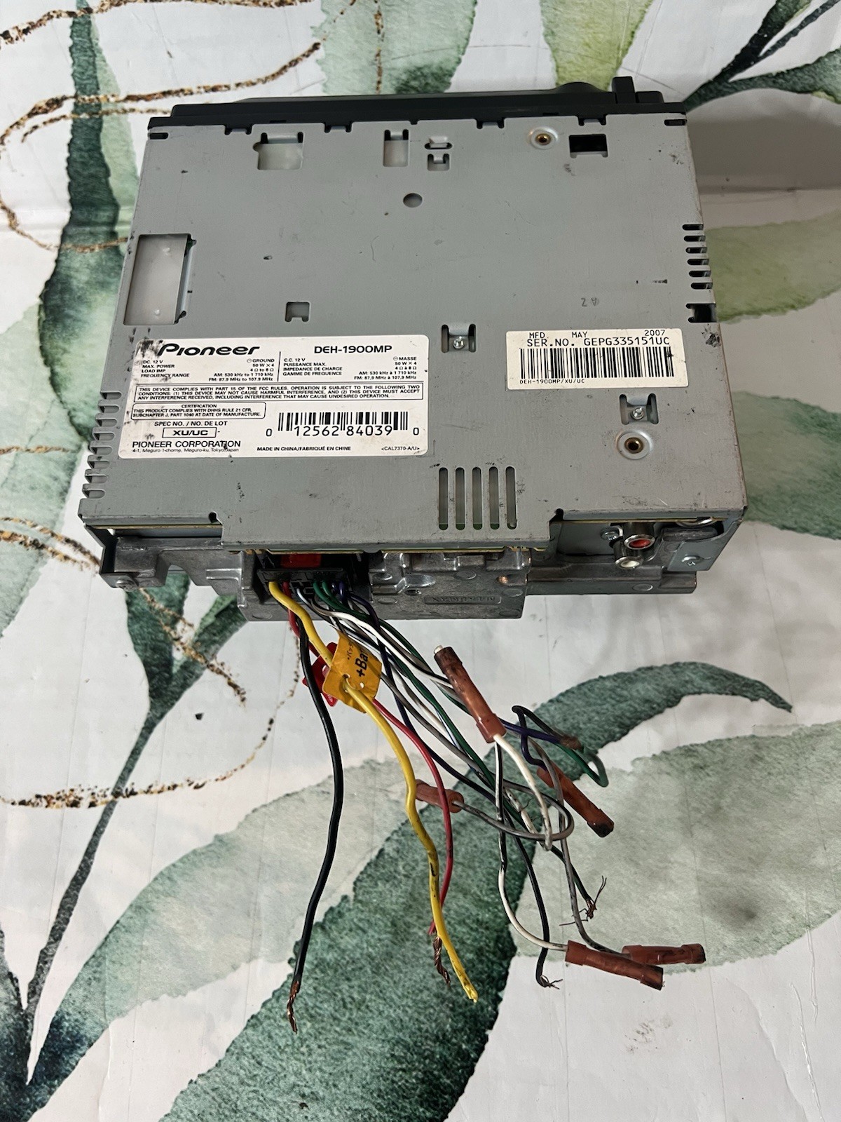 Pioneer DEH-1900MP CD Player In Dash Receiver