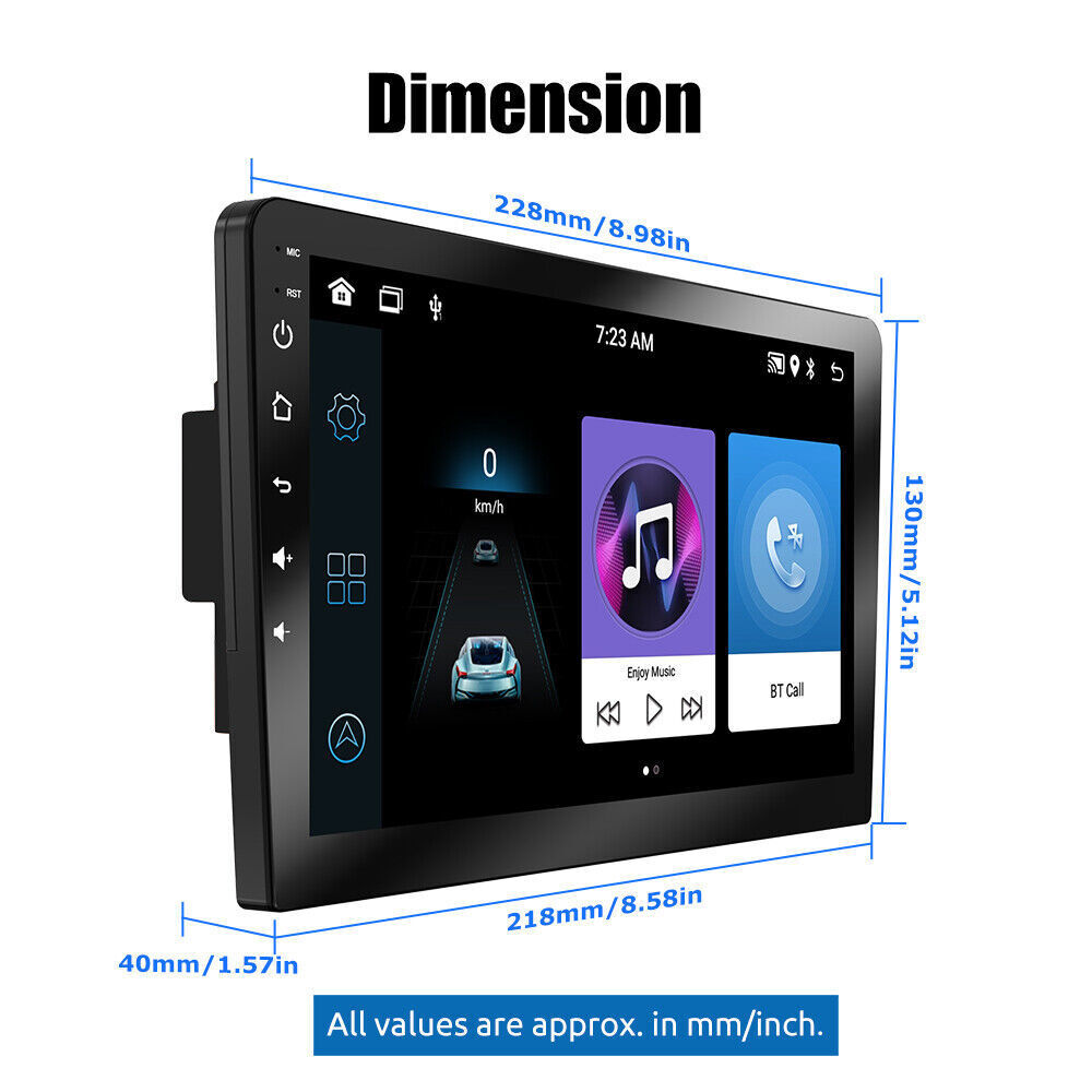 9″ inch Android 11 2+32GB 2 DIN Car Stereo GPS Navi MP5 Player WiFi BT FM Radio