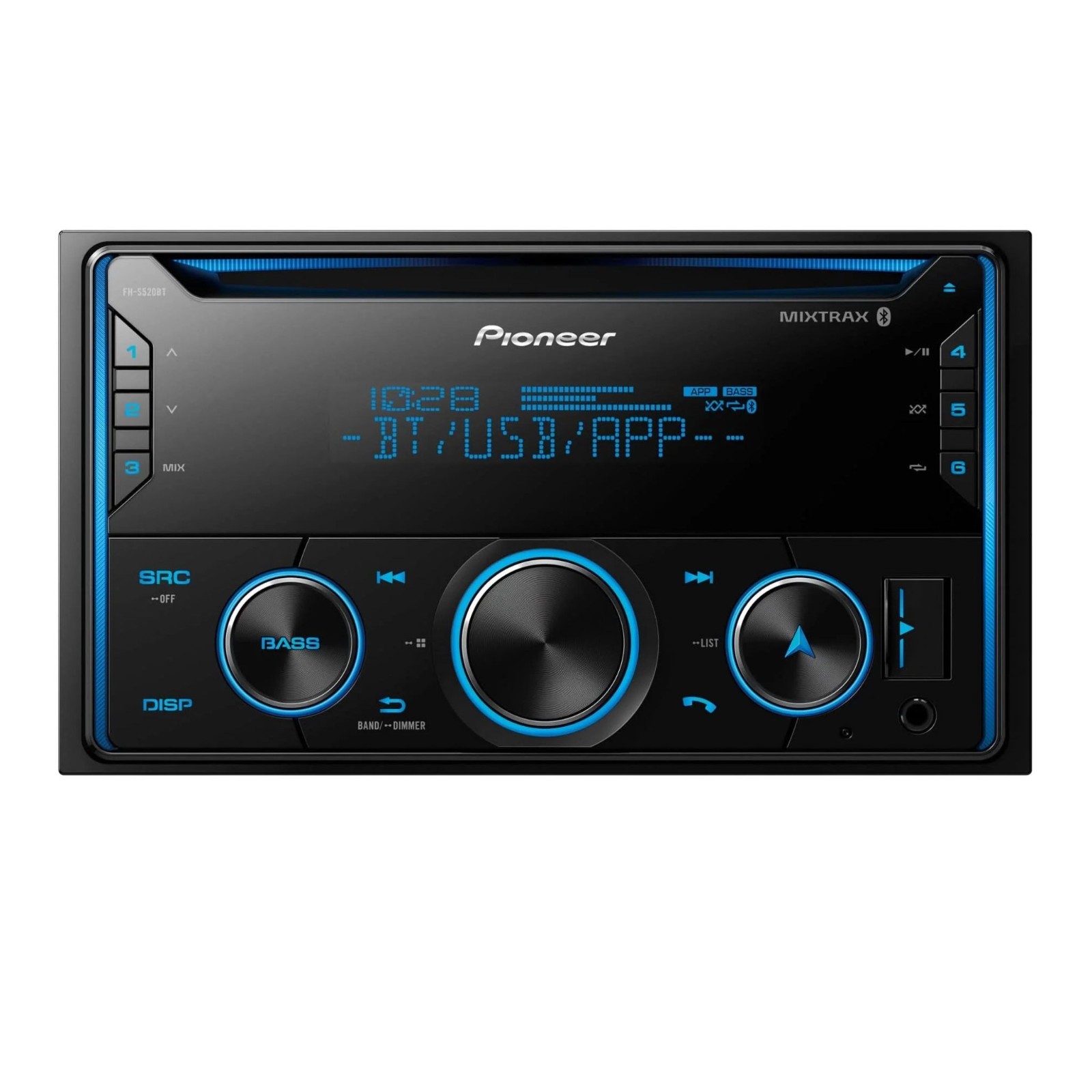 Pioneer FH-S520BT Double-DIN CD Receiver with Bluetooth & Smart Sync