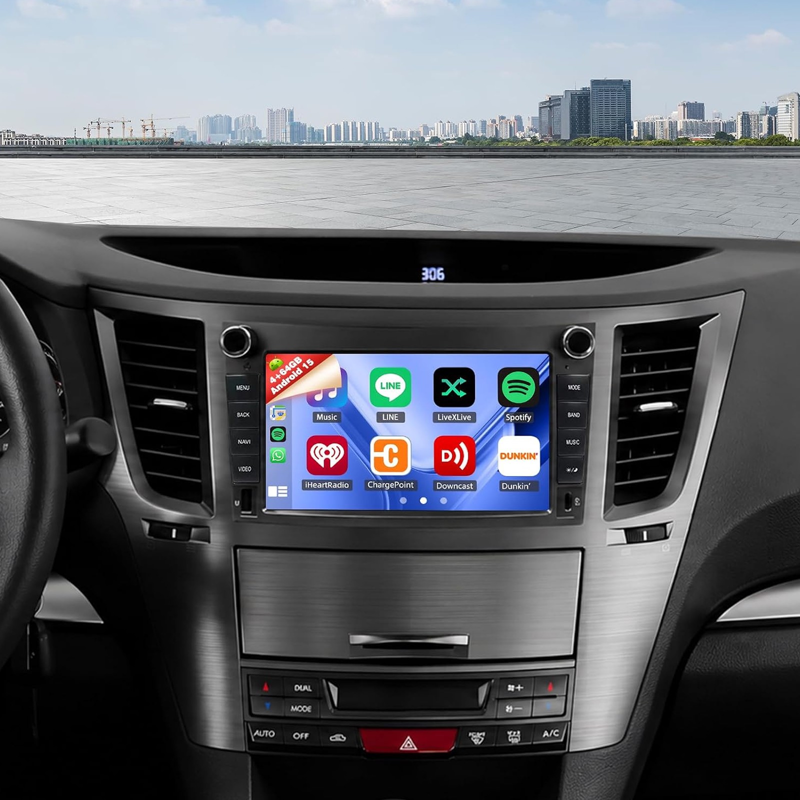 7” 4+64G Android 14 Car Radio for Subaru Legacy Outback 2010-2014 Stereo Carplay