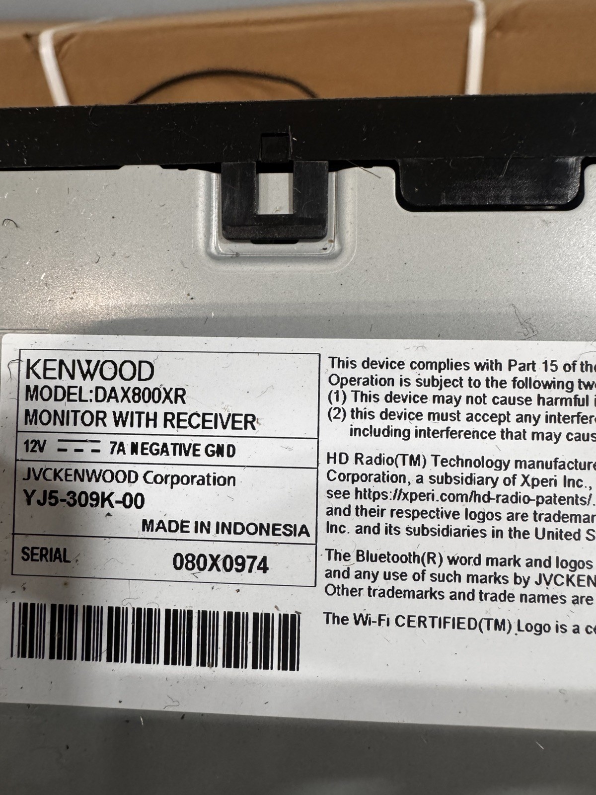 Kenwood Excelon DAX800XR – Corvette C7 14-19 Prewired – Display/Module SEE DESC