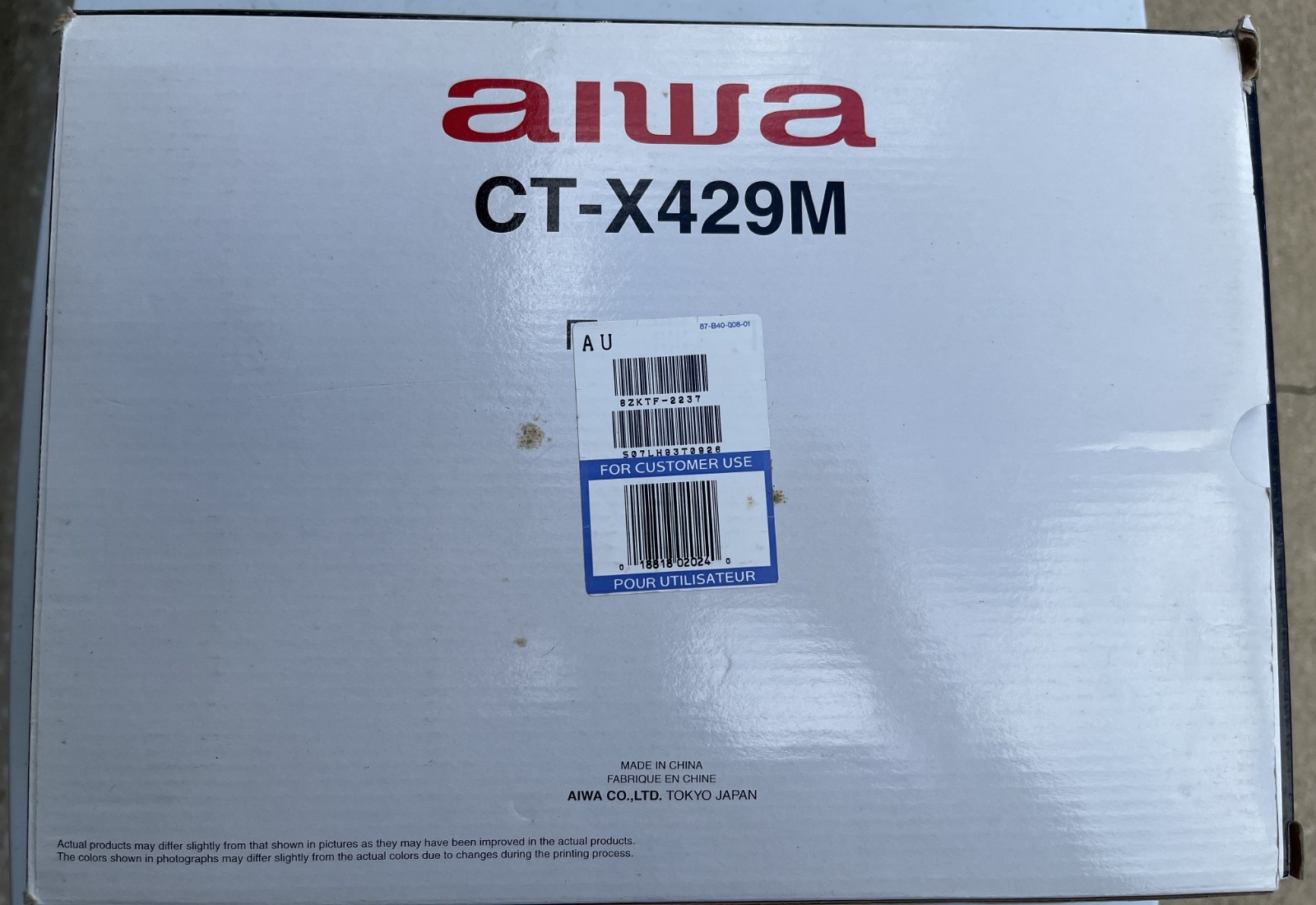 Aiwa Car Stereo/Cassette Player; Mopar & Other Mtg Brackets; Detachable Face