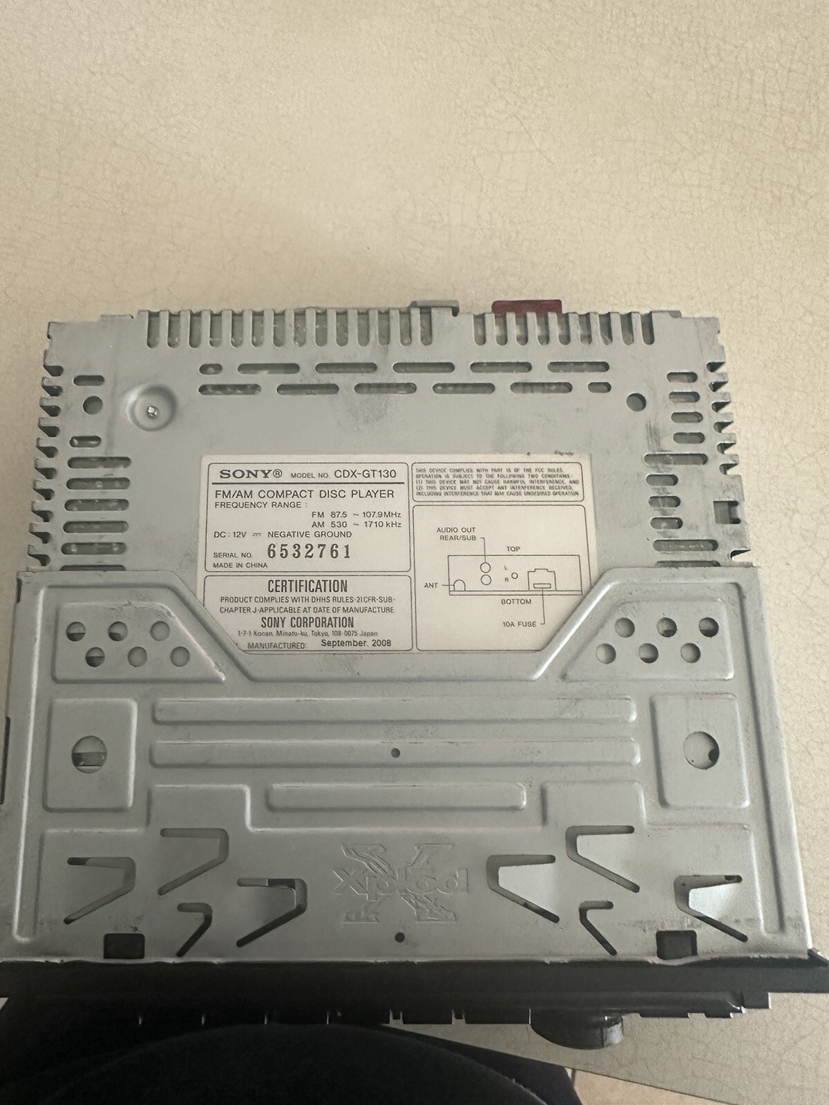 Sony Cdx-gt130