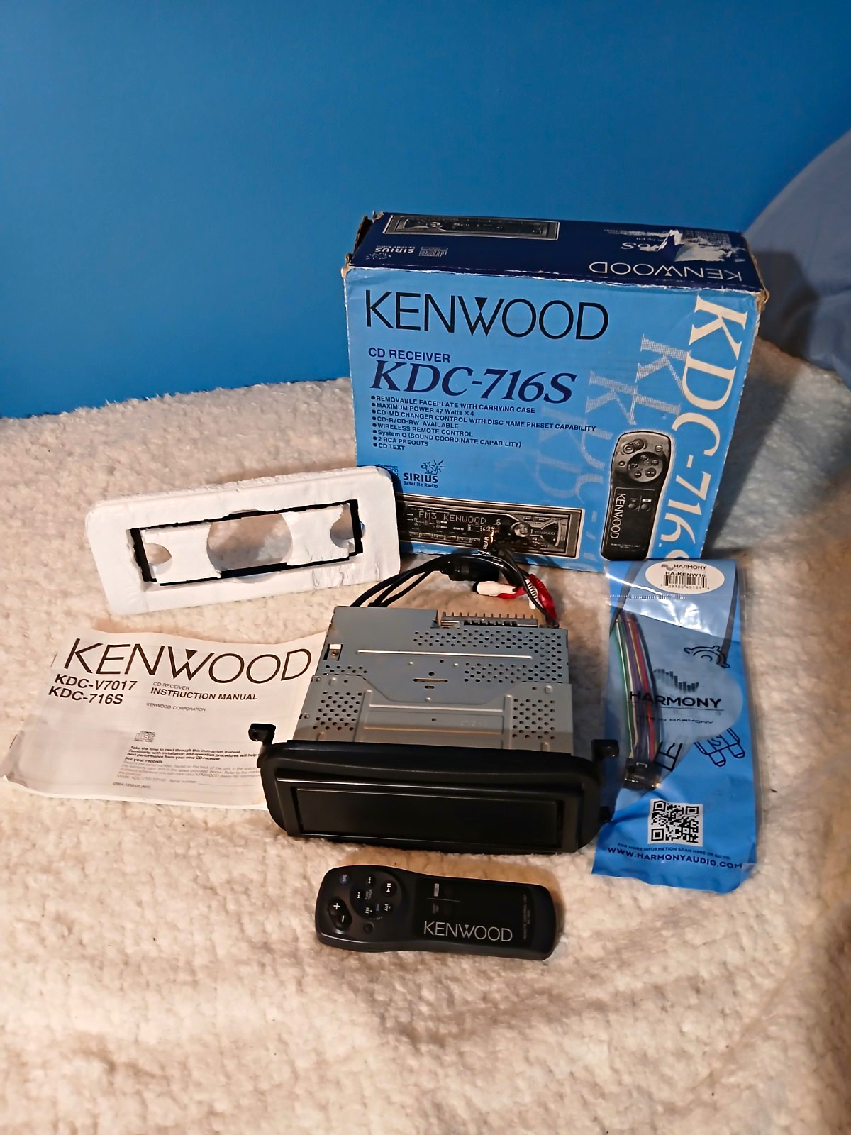 Kenwood KDC-716S Receiver, Remote, Instruction Manual, Complete, In Box, Rare
