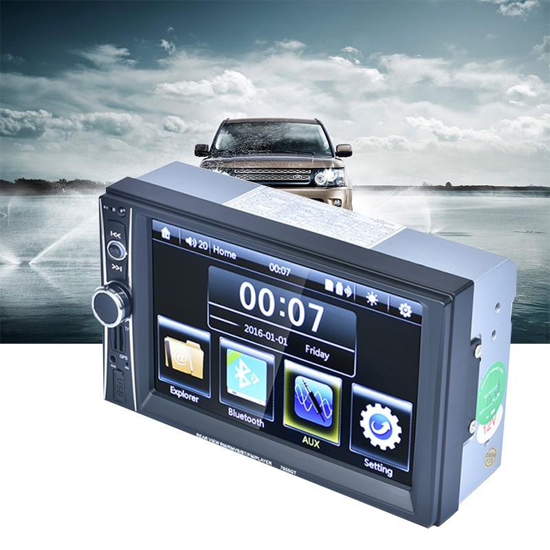 8G Map Card FM Radio 6.6″ Car Stereo HD Touchscreen 2DIN MP5 GPS Bluetooth