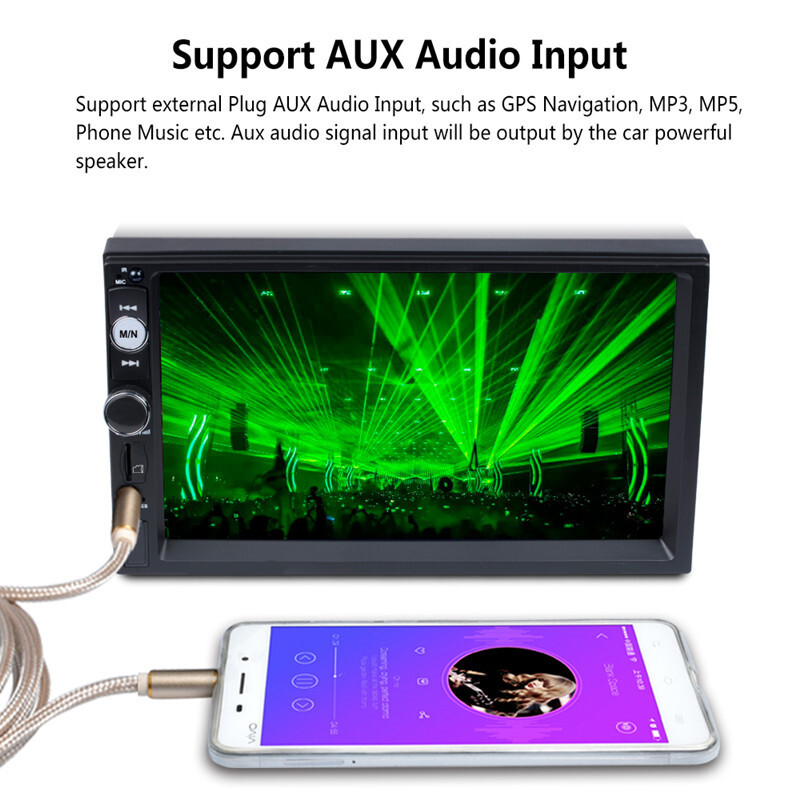 Car Radio 7″ HD Autoradio Multimedia Player Audio Stereo MP5 Bluetooth & Camera