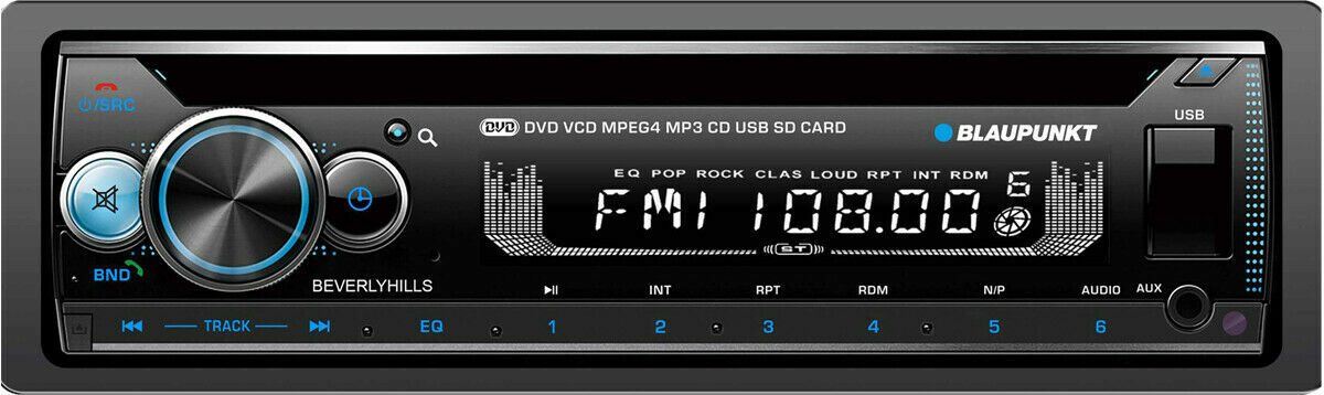BLAUPUNKT Beverly Hills71 Single DIN Multimedia Car Stereo W/ Built IN Bluetooth