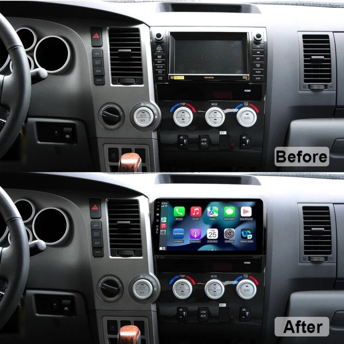 For Toyota Tundra 08-13 Sequoia 08-17 Car Radio Android 14 GPS NAVI USB CarPlay