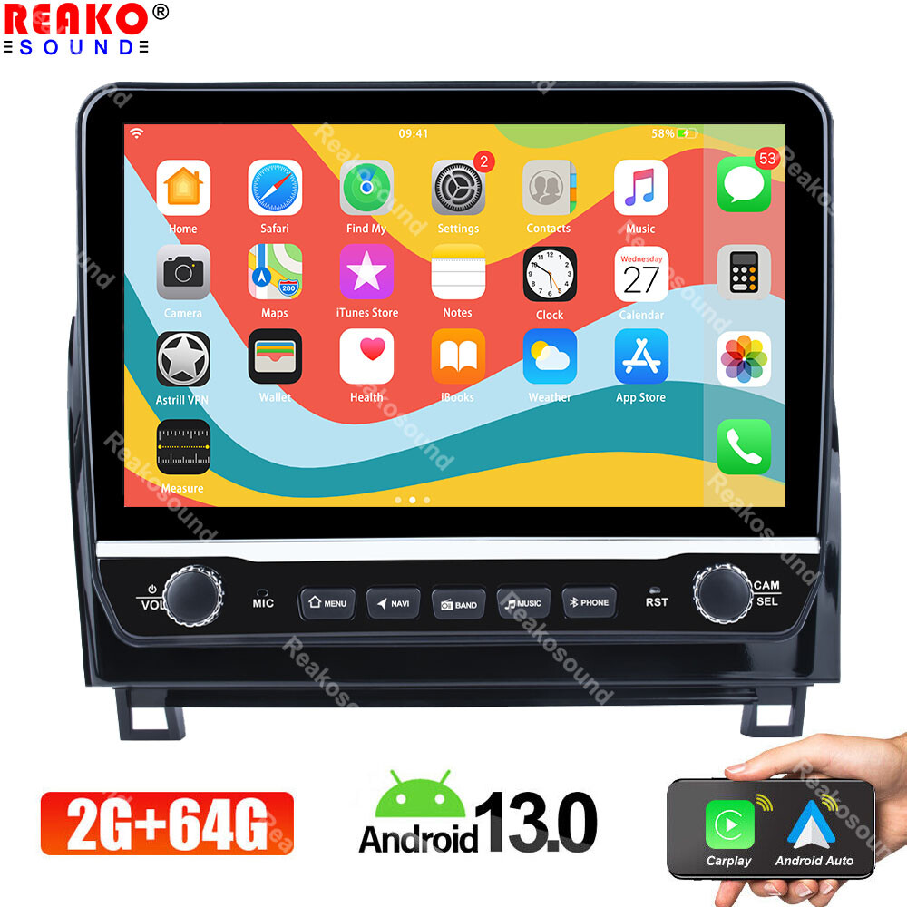 For Toyota Tundra 07-13 Sequoia 08-18 Android 13 Car Stereo Radio CarPlay GPS FM