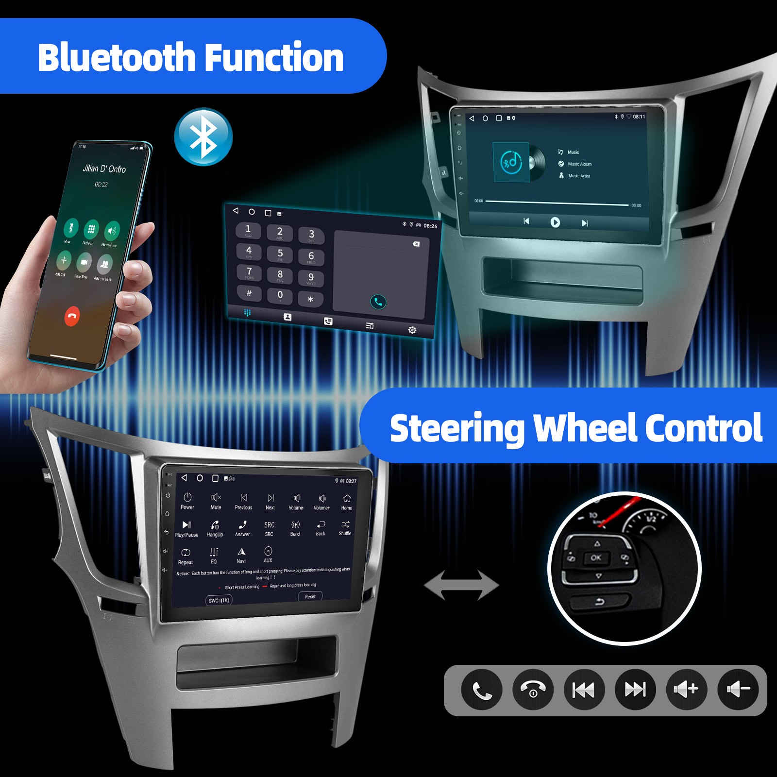 CarPlay For Subaru Legacy Outback 2009-2014 Car Stereo Radio Android 15 GPS 64GB
