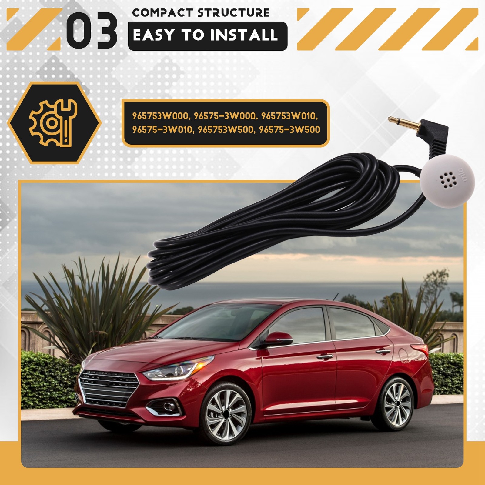 3.5mm Car Radio HandsFree External Bluetooth Microphone for Sportage4138
