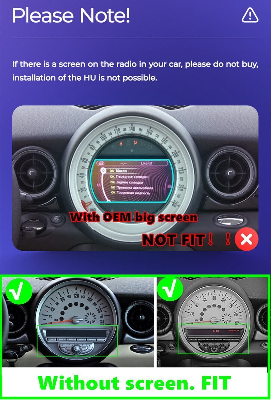 For BMW Mini Cooper R56 R60 2007-2015 9” Car Stereo Radio CarPlay Android Auto